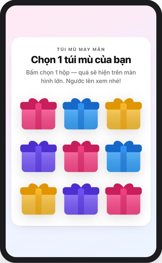Màn chọn túi mù và màn trúng quà