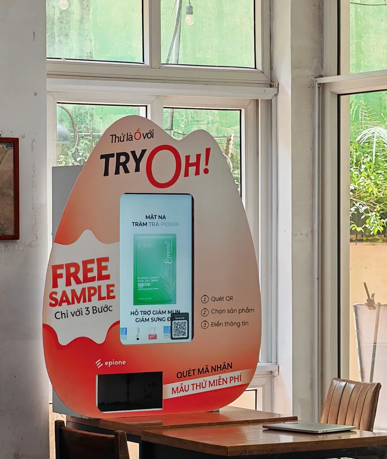 Máy TRYOH! tại quán cà phê