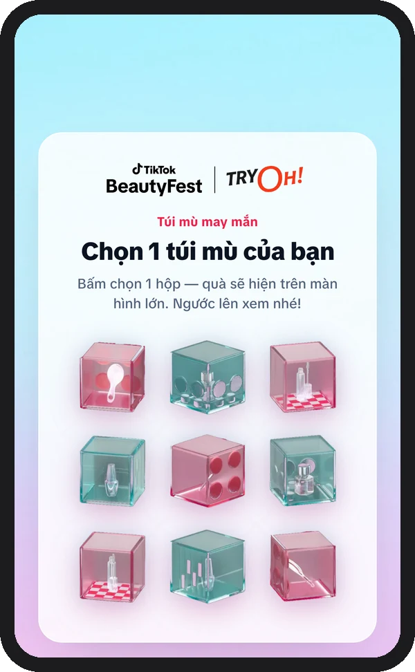 Màn túi mù tại TikTok Beauty Fest: chín hộp để chọn một
